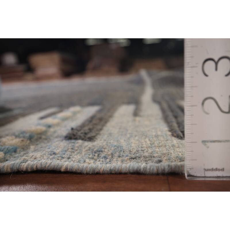 Earth Tone Moroccan Area Rug Handmade Wool Carpet - 7'11"x 12'2"