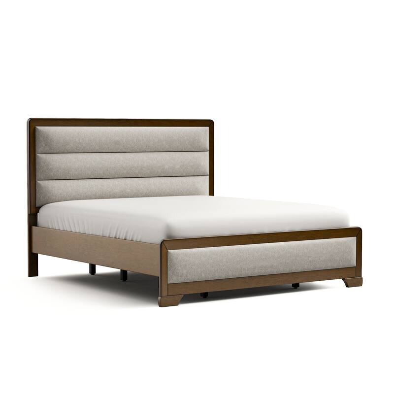 Furniture of America Collins 5-Piece Brown Solid Wood Oversized Bedroom Set