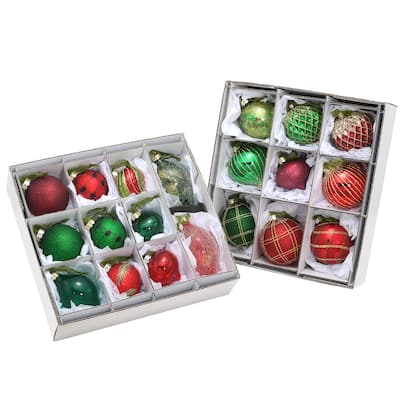 20-Piece Christmas Tree Ornament Set, Rural Homestead Collection - 4 in