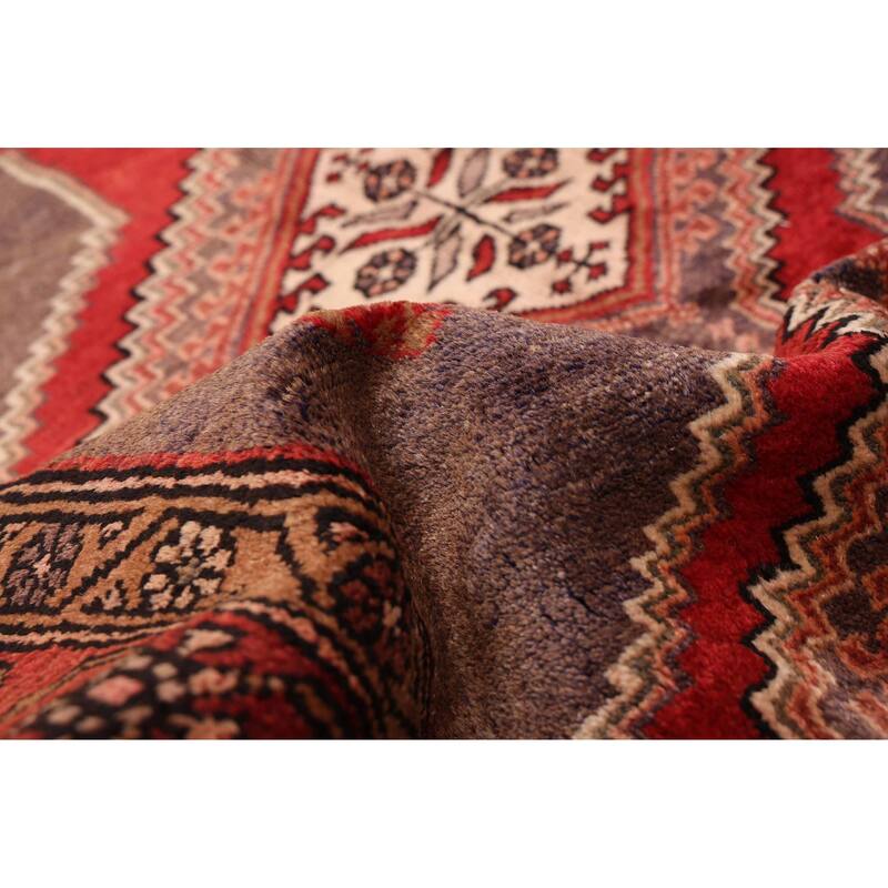 ECARPETGALLERY Hand-knotted Konya Anatolian Grey, Red Wool Rug - 4'4 x 9'0