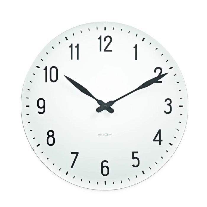 Amazon.com: Arne Jacobsen Wall Clock, Aluminium, White, 21