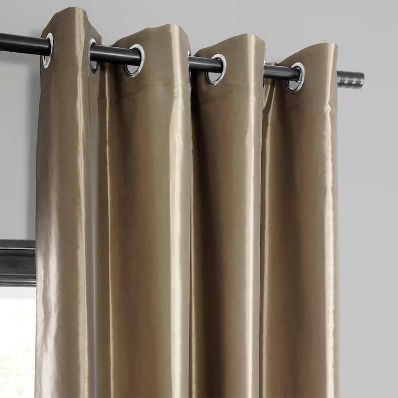 Exclusive Fabrics Blackout Faux Silk Taffeta 120-inch Curtain (1 Panel)