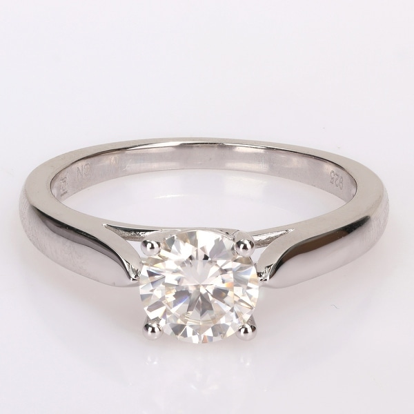 Moissanite Engagement Rings Classic Solitaire Ring With Square Band Sterling Silver Moissanite Solitaire Ring Promise Ring Anniversary Gift Rings Jewelry Bgc Sedahotels Com