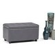 preview thumbnail 45 of 128, WYNDENHALL Essex 34-in. Wide Rectangular Storage Ottoman Stone Grey