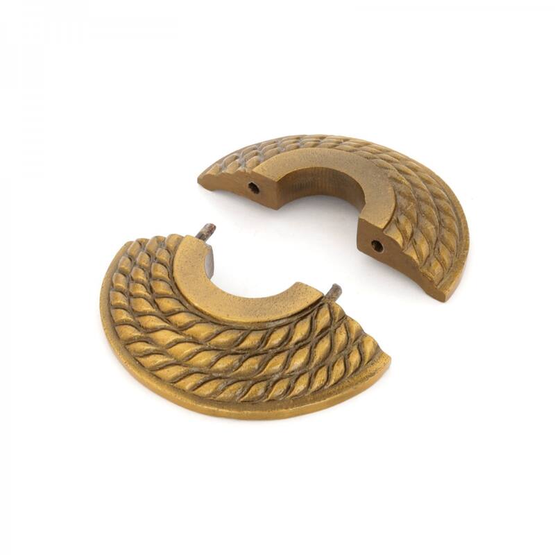 Aluminum Escutcheon Plate 3.13" OD Escutcheon 0.75" IPS Lacquered Antique Gold Finish Radiator Flange Renovators Supply