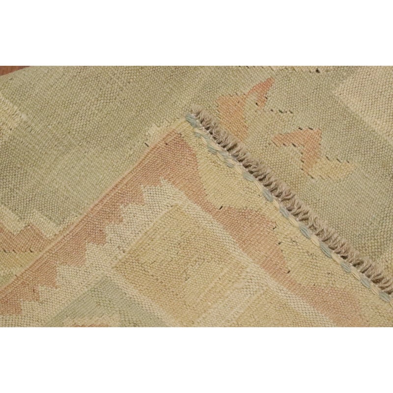 Hand Woven Oriental 100% Wool Carpet Southwestern Tribal Greys & Charcoal Kilim Area Rug - 6' 1'' X 4' 1''