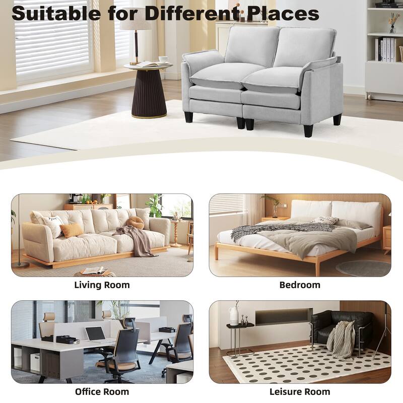 Luxury 2-Seat Sofa – Cloud-Like Comfort, Sturdy Design – For Living Rooms & Offices