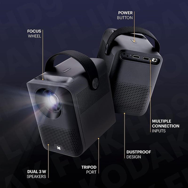 Kodak FLIK HD9 Smart Portable Mini Projector w/ Android TV & Bluetooth