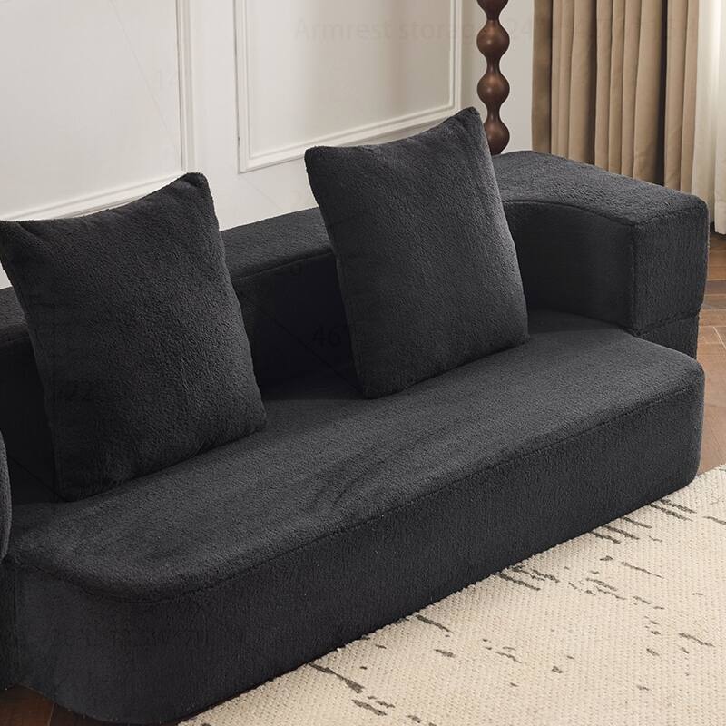 Versatile Transformable Sofa with Ottoman Stools for Compact Spaces