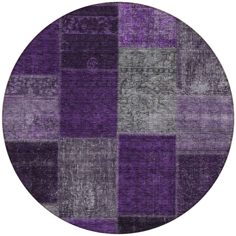 HomeRoots Patchwork Transitional Rectangle Outdoor Rug