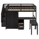 preview thumbnail 36 of 55, Full Loft Bed with Stairs, Built-in Desk & 5-in-1 Storage