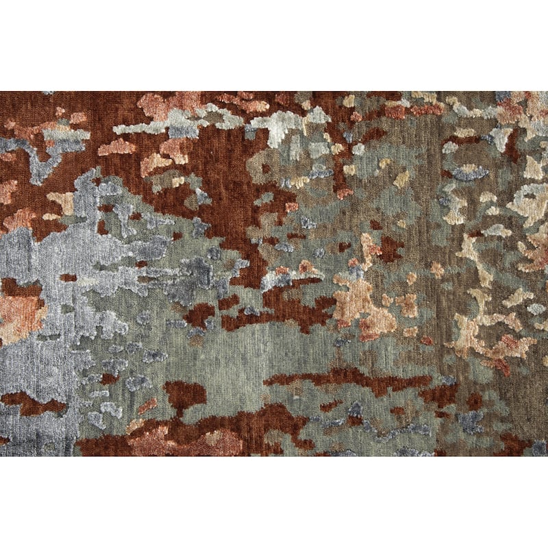 Alora Decor Noble Abstract Hand-knotted Wool Blend Rug