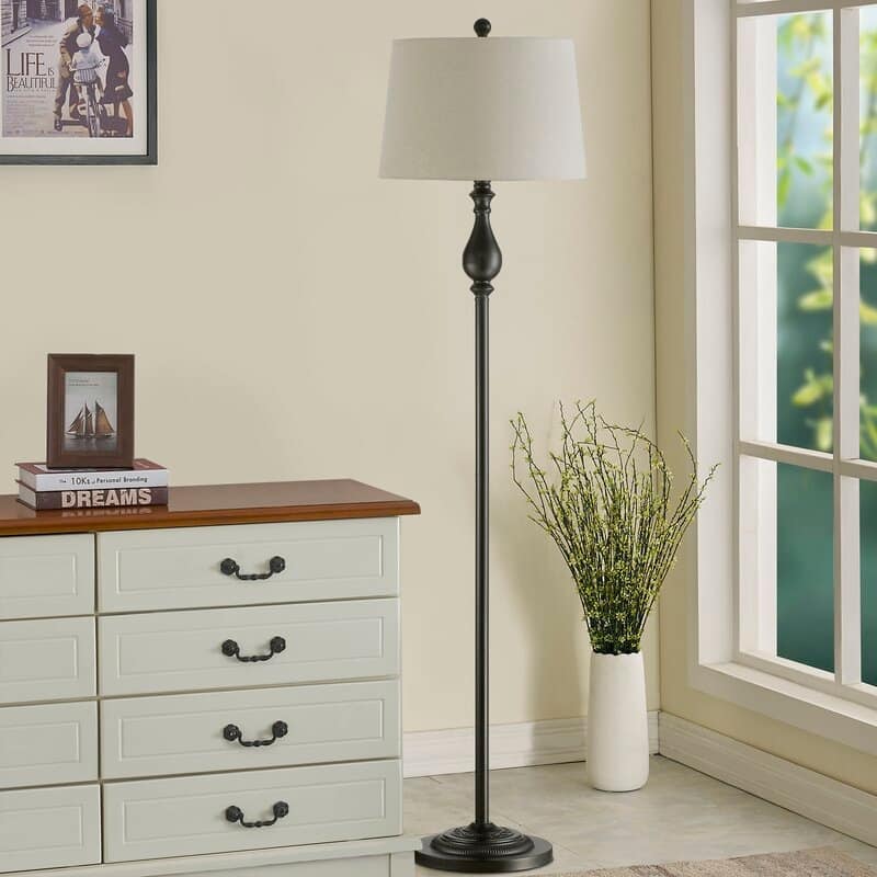 Maxax 62.5" Black Metal Traditional Floor Lamp