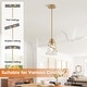 preview thumbnail 7 of 13, Parrot Uncle 7" Modern Gold 1-light Adjustable Pendant Light with Seeded Glass Shade