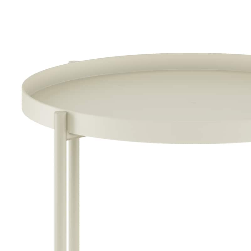 WYNDENHALL Lipton Industrial 17 inch Wide Metal End Table - 16.9"w x 16.9" d x 22.2" h