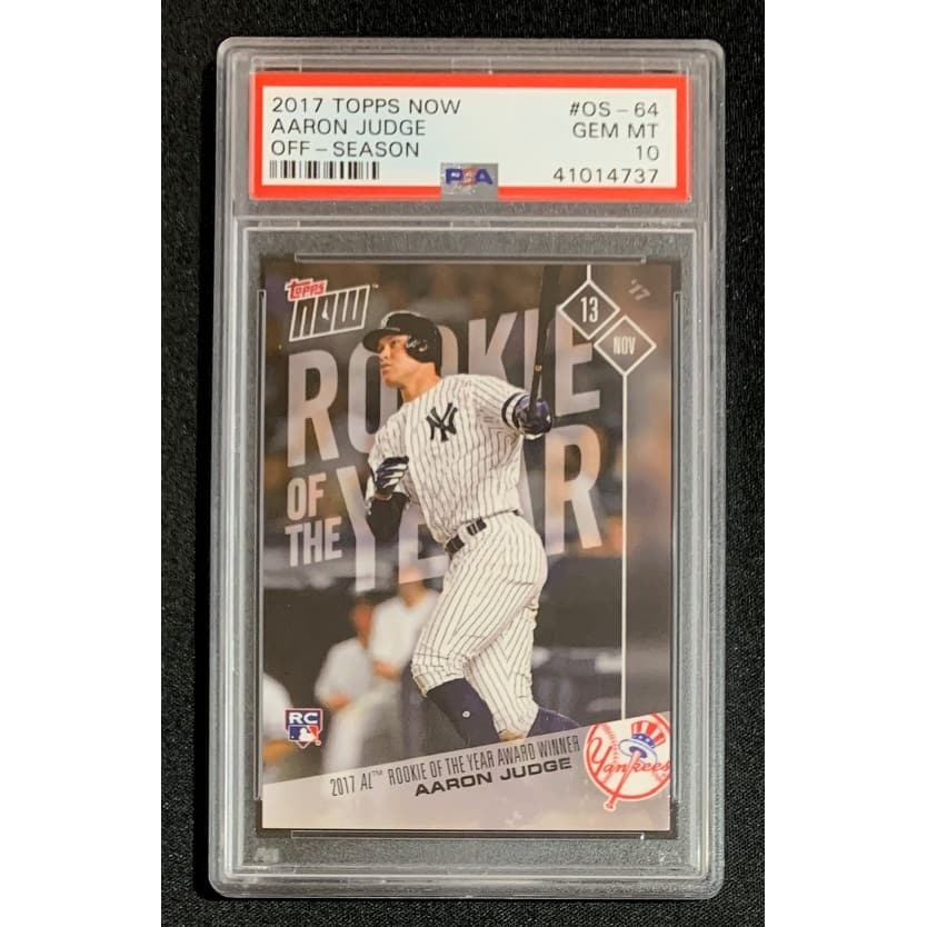 Aaron Judge 2017 Topps Now Off-Season Rookie Card #OS-64 Graded PSA 10 - 8'6" x 11'6"