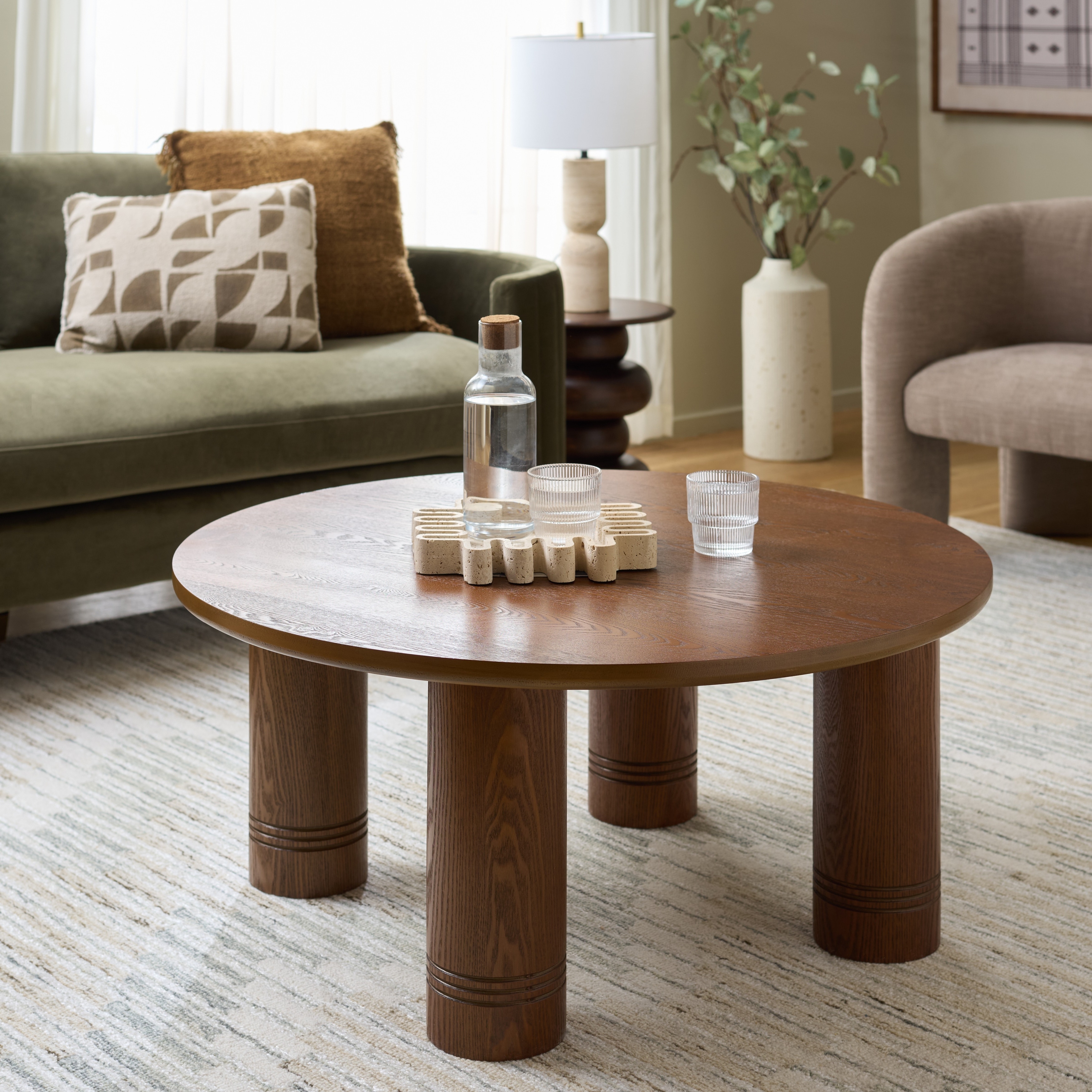 SAFAVIEH Home Canino Round Coffee Table - 39"W x 39"D x 17"H