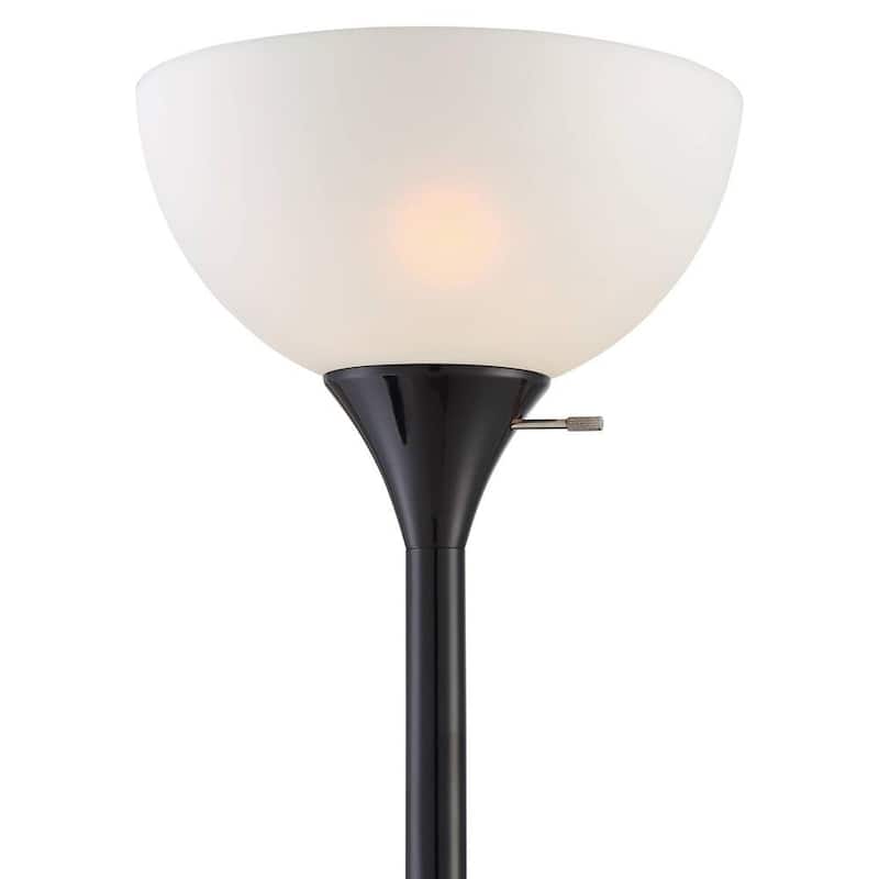 Modern Tree Torchiere Floor Lamp 71 1/2" Tall Black Side Lights - 10" x 72"