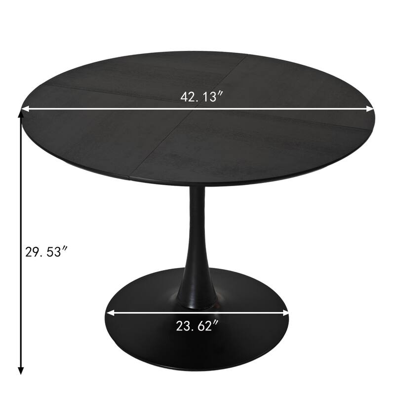 47.24" Modern Round Dining Table,Four Patchwork Tabletops