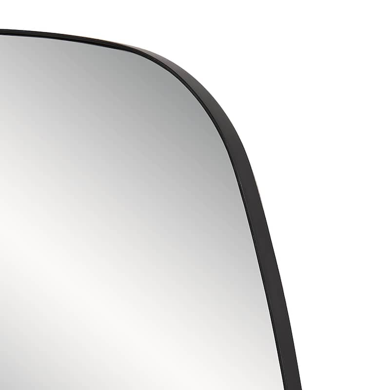 Renwil Sparti Iron Wall Mirror, Matte Black - Matte Black