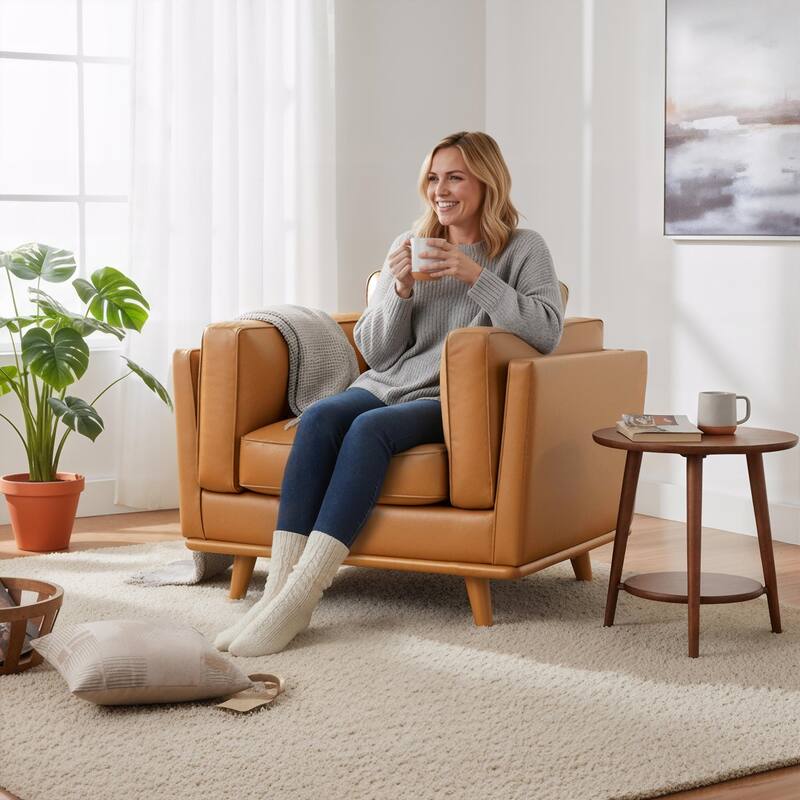 MCombo Napa Leather Couch, Leather Sofa