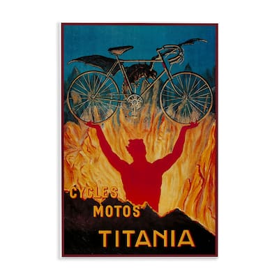 Stupell Vintage Dragon & Bicycle Wall Plaque Art Design By Marcus Jules