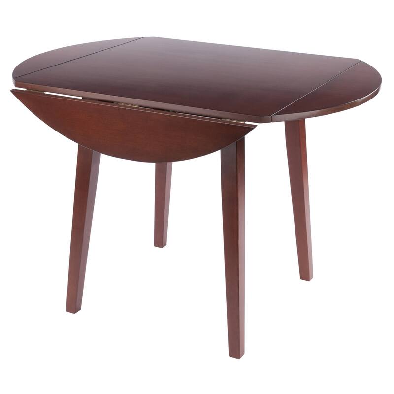 Dawson Round Dining Table, Quad Drop Leaf, Walnut