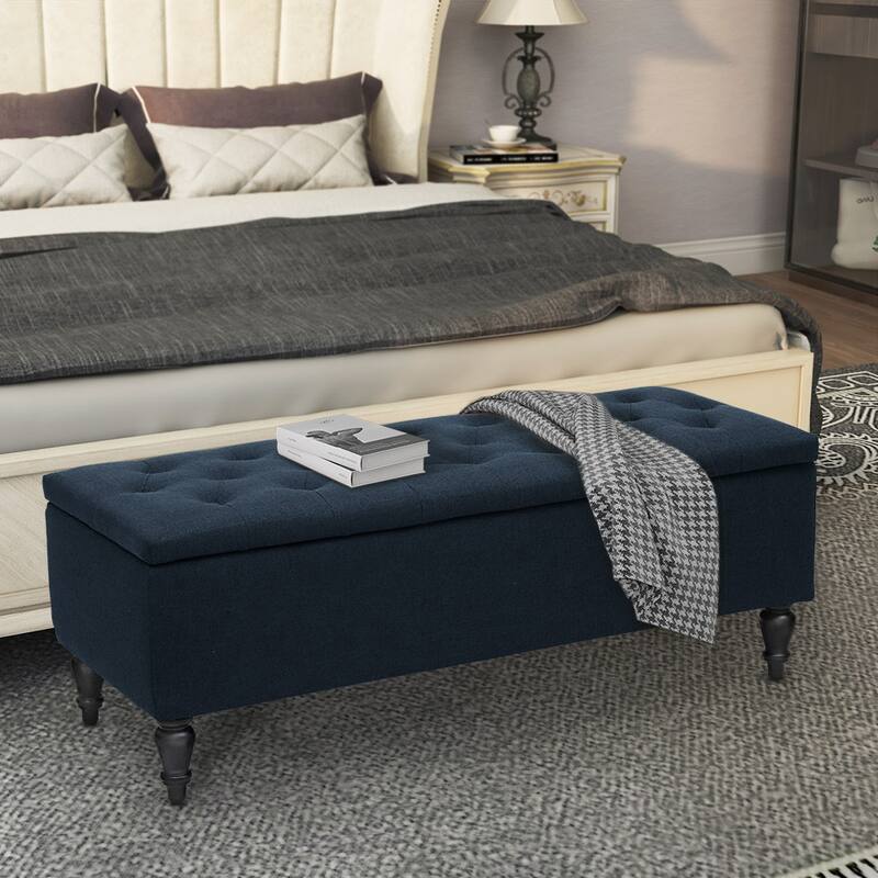Maypex 45" Fabric Upholstered Tufted Storage Bench