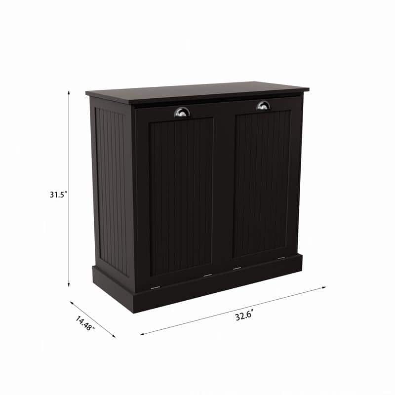 Two-Compartment Tilt-Out Laundry Sorter Cabinet