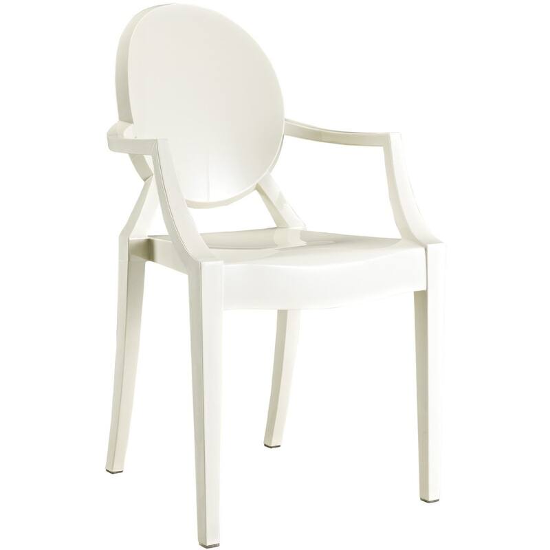 Set of 2 Stacking Lucite Chairs Transparent For Kitchen Patio Outdoor Dining Room Living Bedroom Party With Oval Back Office