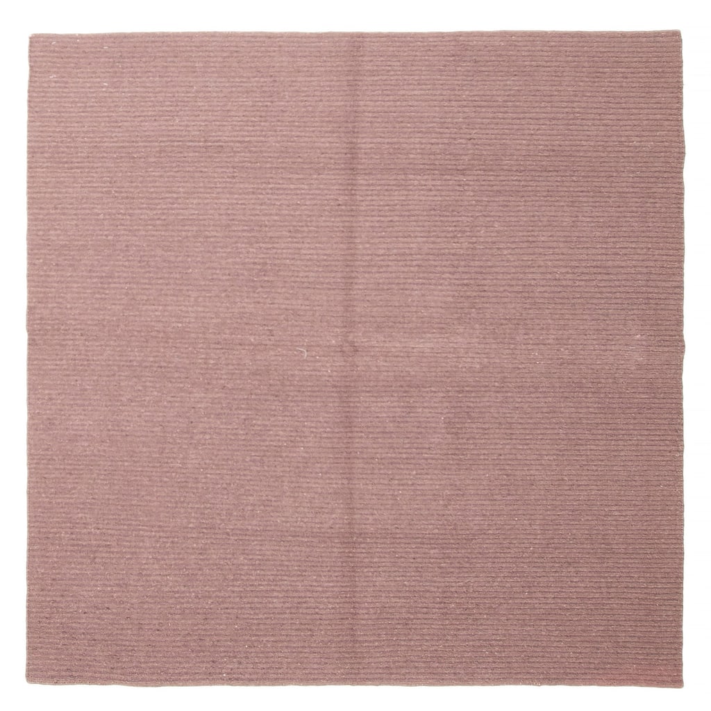 ECARPETGALLERY Flat-Weave Natural Dark Grey Wool Tapestry Kilim - 4'11 x 4'11