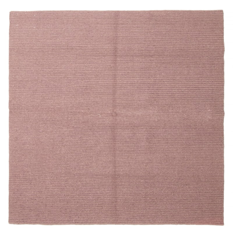 ECARPETGALLERY Flat-Weave Natural Dark Grey Wool Tapestry Kilim - 4'11 x 4'11 - Dark Grey - 4'11 x 4'11