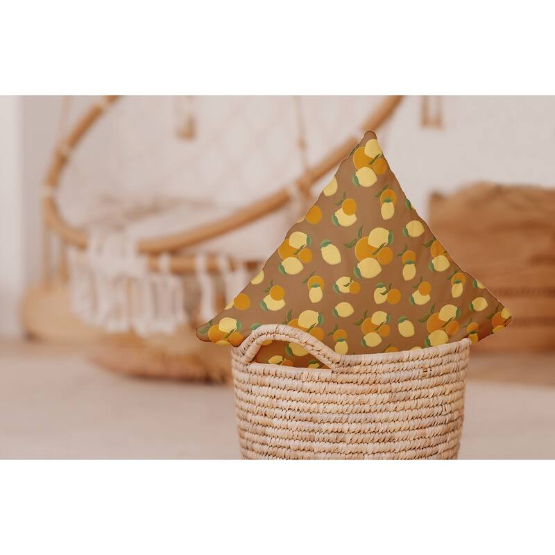 Oranges and Lemons Decorative Throw Pillow