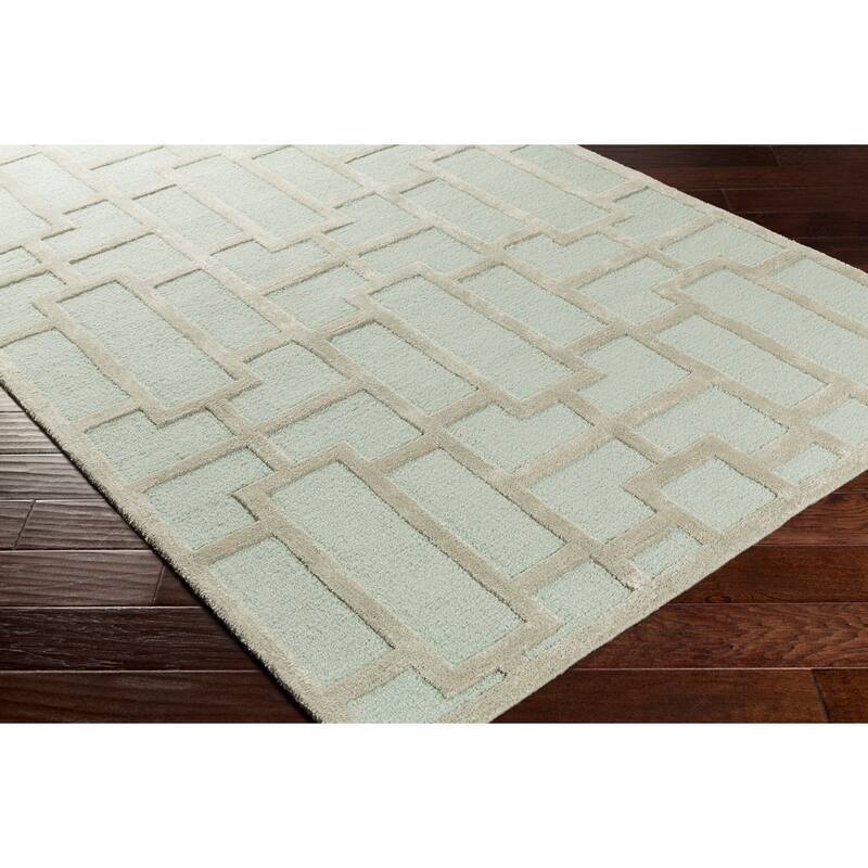 Hand-tufted Thaxted Geometric Wool Rug