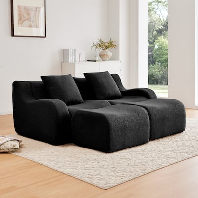 GDF Studio - Fairford 2-Seat Modular Sofa with Chaise & Curved Armrests
