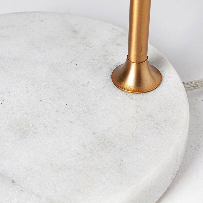 Gold Metallic Desk or Table Lamp with Marble Base 21.75" H x 6" W x