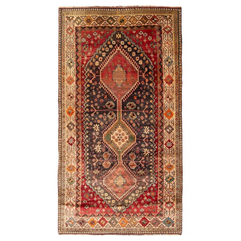 ECARPETGALLERY Hand-knotted Anatolian Vintage Dark Grey Wool Rug - 5' 1" x 9' 2" - Dark Grey - 5' 1" x 9' 2"
