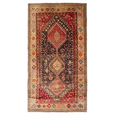 ECARPETGALLERY Hand-knotted Anatolian Vintage Dark Grey Wool Rug - 5' 1" x 9' 2"