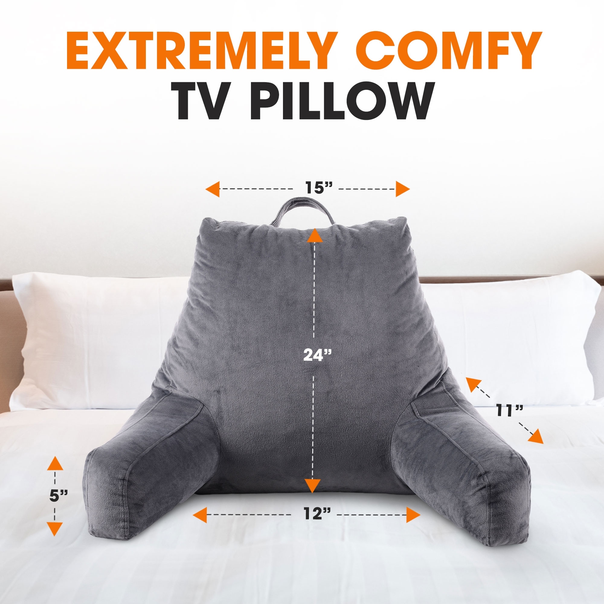Cheer Collection Backrest Reading TV and Gaming Pillow with Armrest On Sale Bed Bath Beyond 32701824