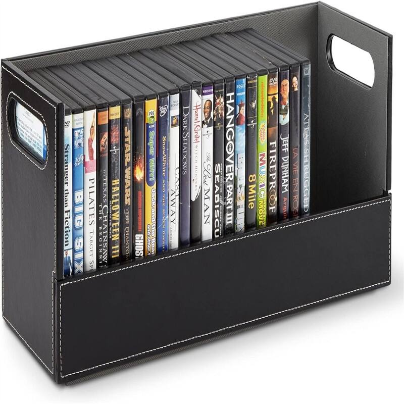 Movie Shelf Organizer - 6.25"D x 17.75"W x 8"H - Black