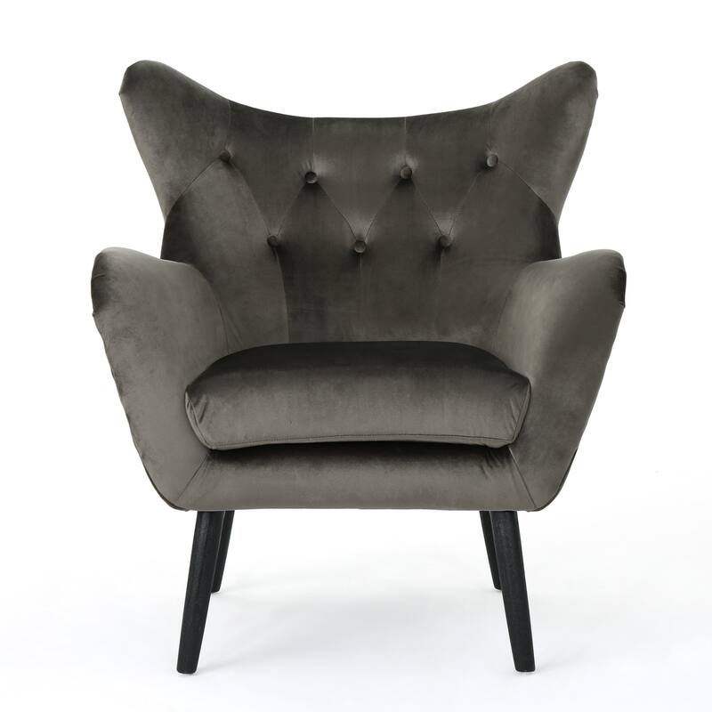 Mid Century Armchair Wingback Chairs Sofa Chair Accent Chairs - Grey