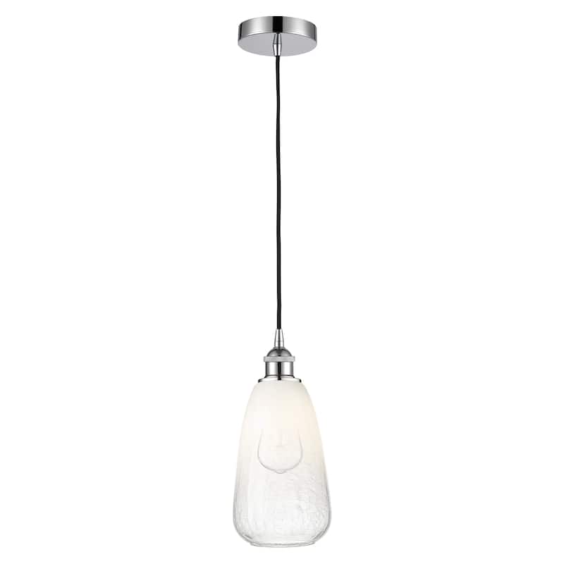 Innovations Lighting Endless Possibilities Edison - Brookhaven Almond - 1 Light 6" Cord Hung Mini Pendant - Polished Chrome/Opal