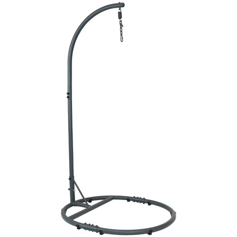 Sunnydaze Egg Chair Stand with Round Base - Powder-Coated Steel - 76 " Tall