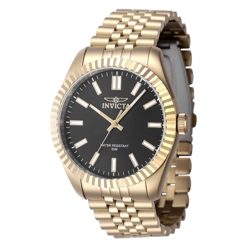 Invicta Men's 47488 Specialty Quartz 3 Hand Black Dial Watch