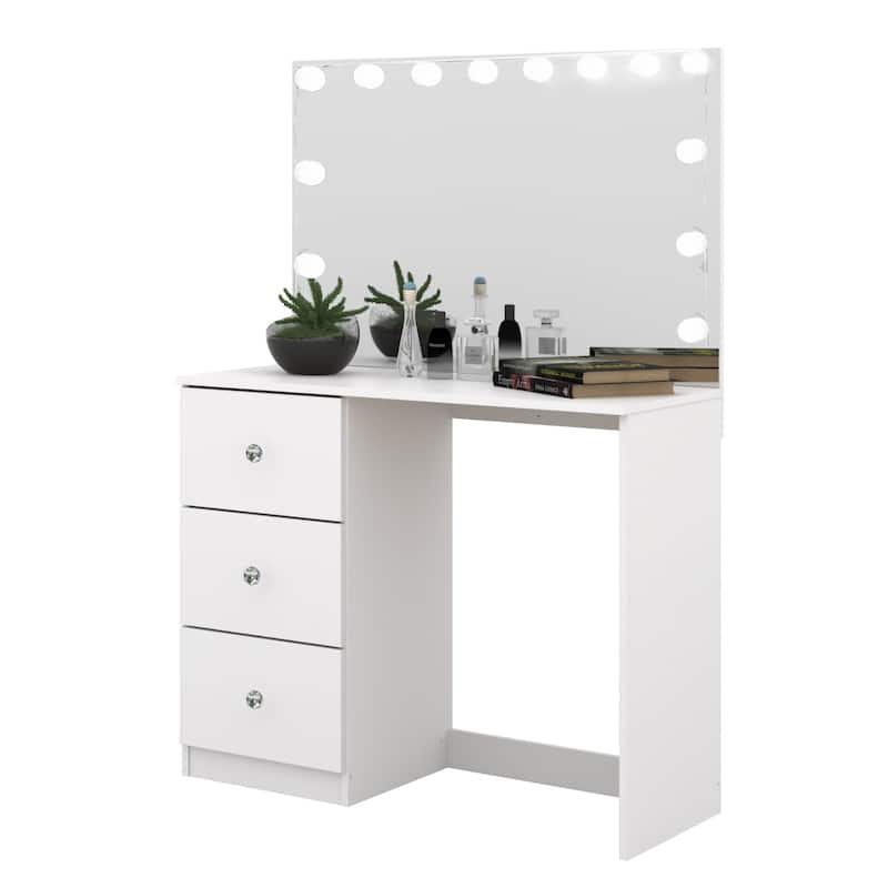 Boahaus Black Kids & Teen Makeup Vanity Table