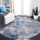 preview thumbnail 106 of 113, SAFAVIEH Aston Fedra Modern Abstract Rug 3' Round - Navy/Grey - Round
