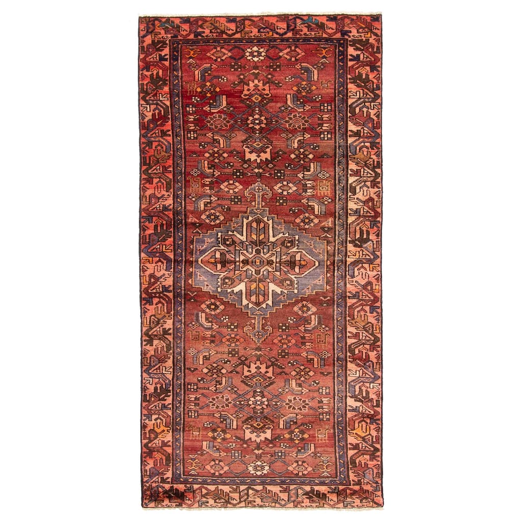 ECARPETGALLERY Hand-knotted Andelz Dark Red Wool Rug - 3'3 x 6'10
