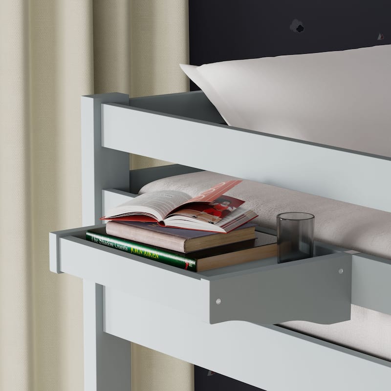 Plana Wood Bunk Bed, Hanging Nightstand and Trundle Bed Bath & Beyond