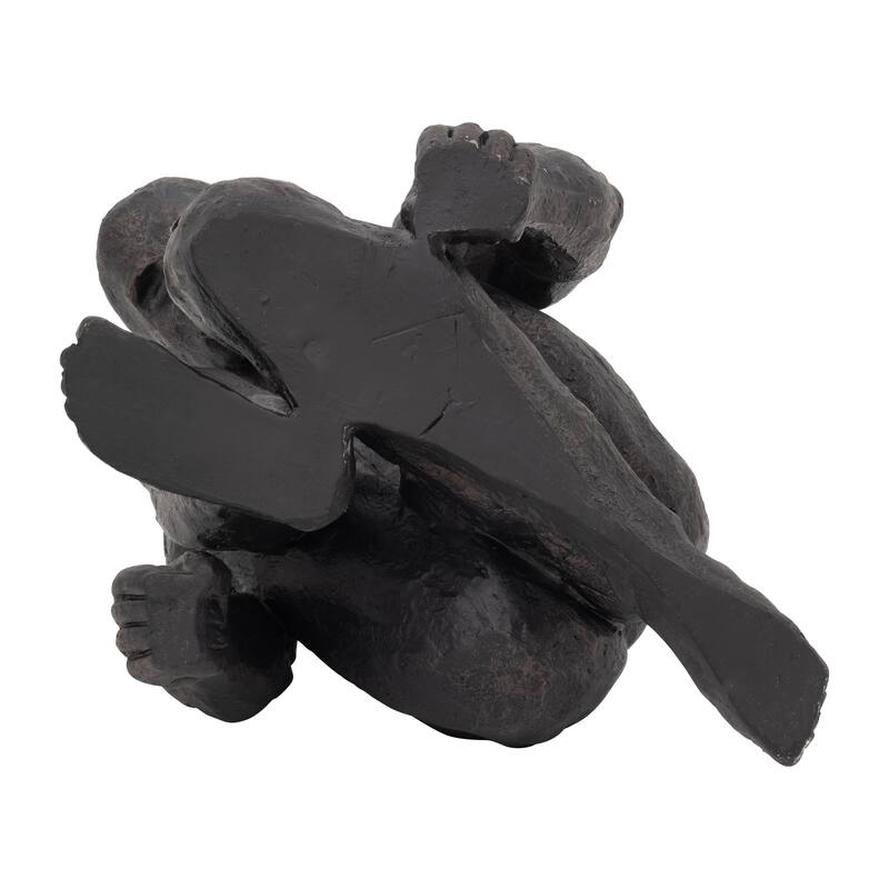 Kneeling Figurative Statue - 16", Black - 15" x 12.25" x 15"
