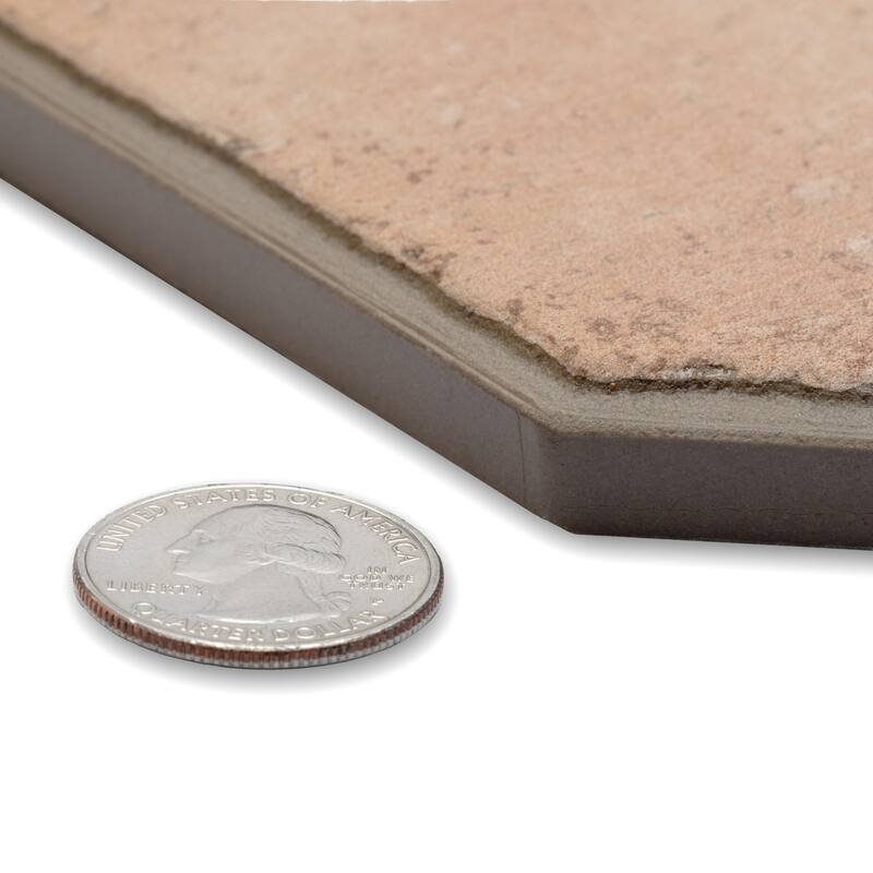 Merola Tile Picket Arenta Cotto with White Square 14-5/8" x 22-1/2" Porcelain Floor and Wall Tile